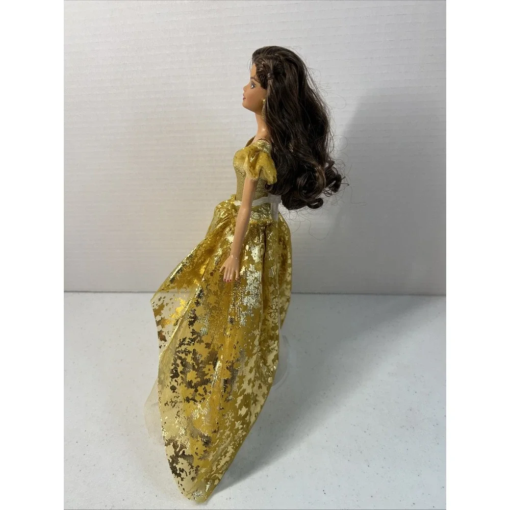 Holiday BARBIE 2020 Signature Doll Dark Hair Muse Model Gold Dress No Box